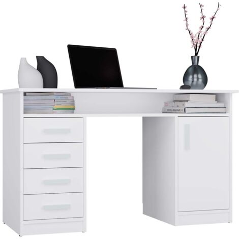 Bureau, blanc, 125 × 75 × 55 cm