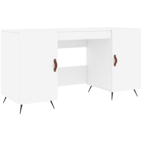 Bureau blanc 140x50x75 bois d'ingénierie