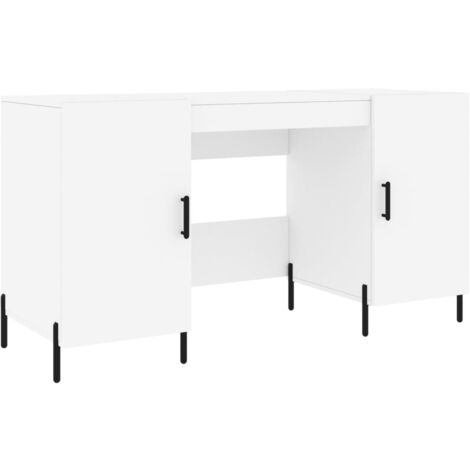 Bureau blanc 140x50x75 bois d'ingénierie