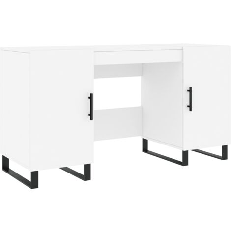 Bureau blanc 140x50x75 bois d'ingénierie