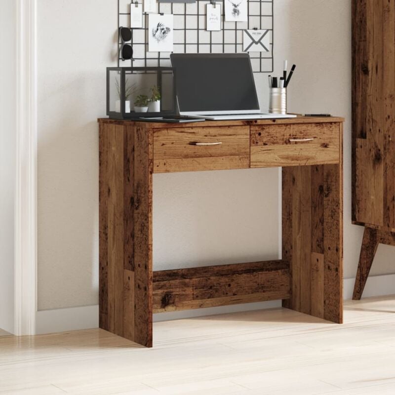 Vidaxl - Bureau style vieux bois 80x40x75 cm bois d'ingénierie