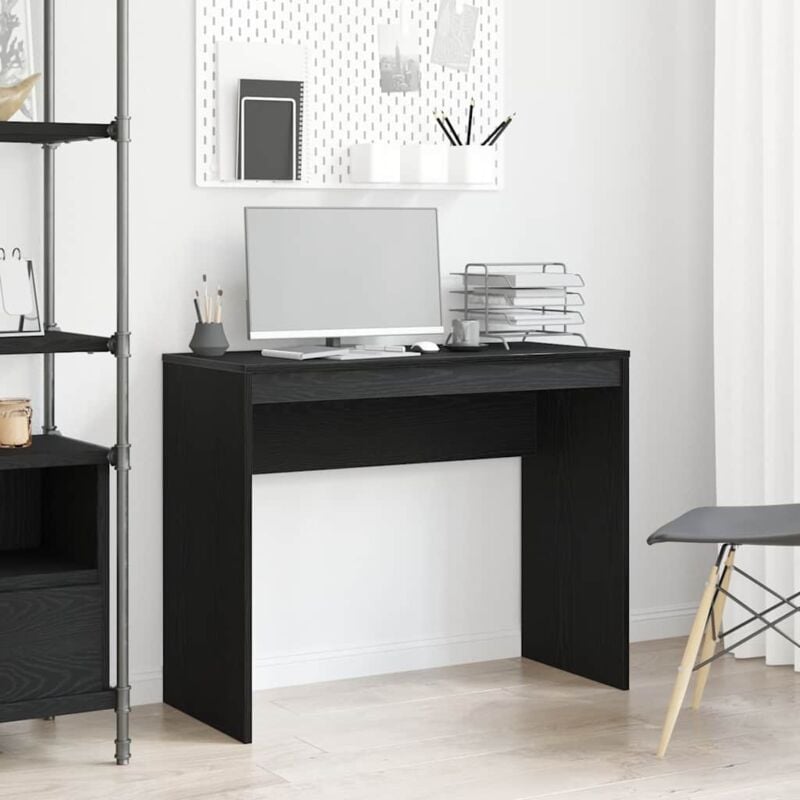 vidaXL Bureau chêne noir 90x40x72 cm bois d'ingénierie