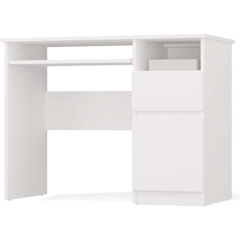 Bureau, blanc, 98,5 × 75,5 × 51 cm