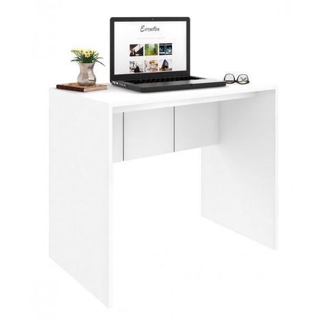 BEAUX MEUBLES PAS CHERS Bureau Blanc Mat L 90 H 76 P 54 cm