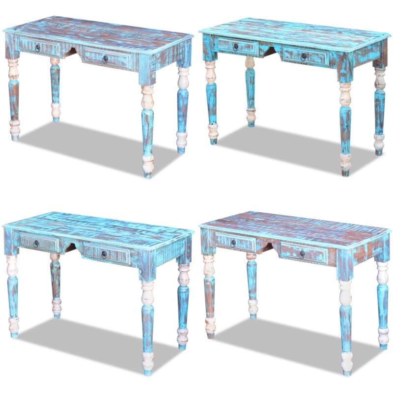 Bureau Bois de récupération massif - Bureau Vintage - Bureau Design - Bureau Industriel - Bureau En Bois - Bureau Retro - Home & Living