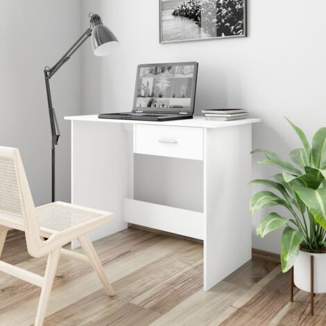 Bureau, Bureau d'ordinateur, Bureau informatique Blanc 100 x 50 x 76 cm Bois d'ingénierie WFE947828 DESIGN IN