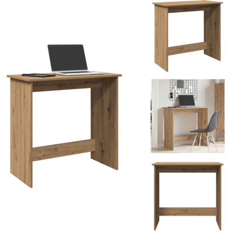 Bureau chêne artisanal 80x40x75 cm bois d'ingénierie - Bureau - Bureaux - Bureau - Bureau D'ordinateur