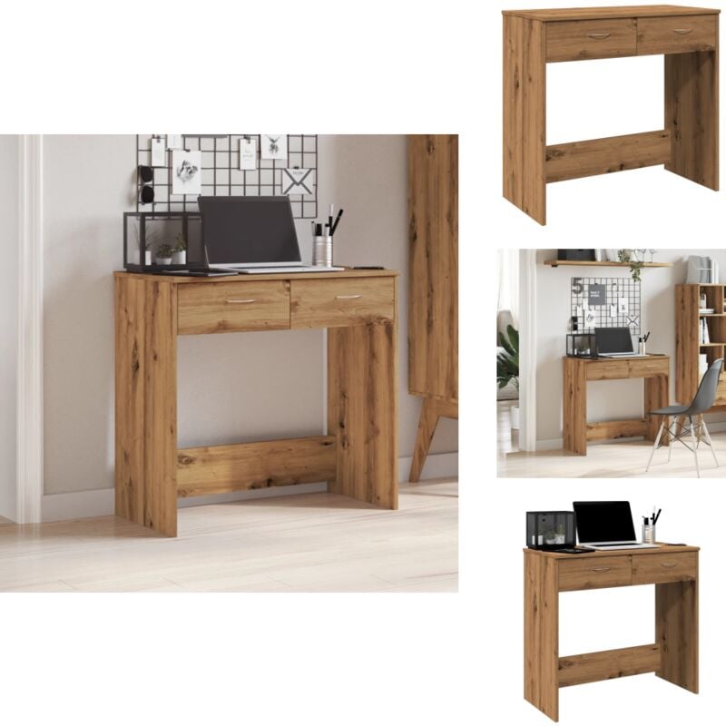 Vidaxl - Bureau chêne artisanal 80x40x75 cm bois d'ingénierie - Bureau - Bureaux - Bureau De Travail - Bureau D'écriture