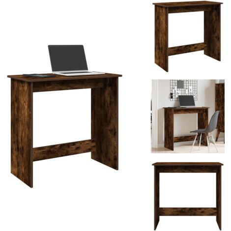 Bureau chêne fumé 80x40x75 cm bois d'ingénierie - Bureau - Bureaux - Bureau - Bureau D'ordinateur
