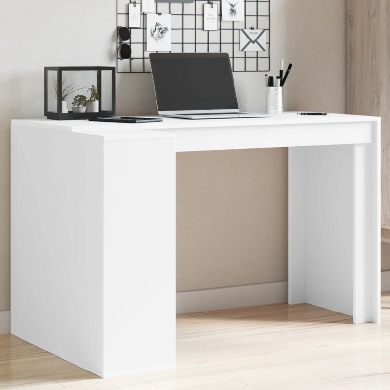 Vidaxl - Bureau blanc 123,5x73,5x75 cm bois d'ingénierie