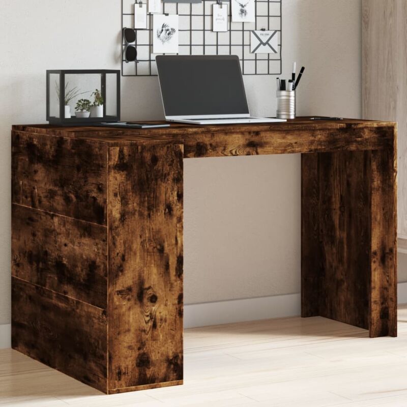 Vidaxl - Bureau chêne fumé 123,5x73,5x75 cm bois d'ingénierie