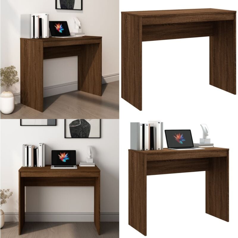 Vidaxl - Bureau Chêne marron 90x40x72 cm Bois d'ingénierie - Bureau En Bois - Bureau Design - Bureau Compact - Bureau Ordinateur - Meuble De Bureau