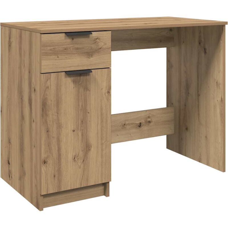 Bureau chêne artisanal 100x50x75 cm bois d'ingénierie vidaXL