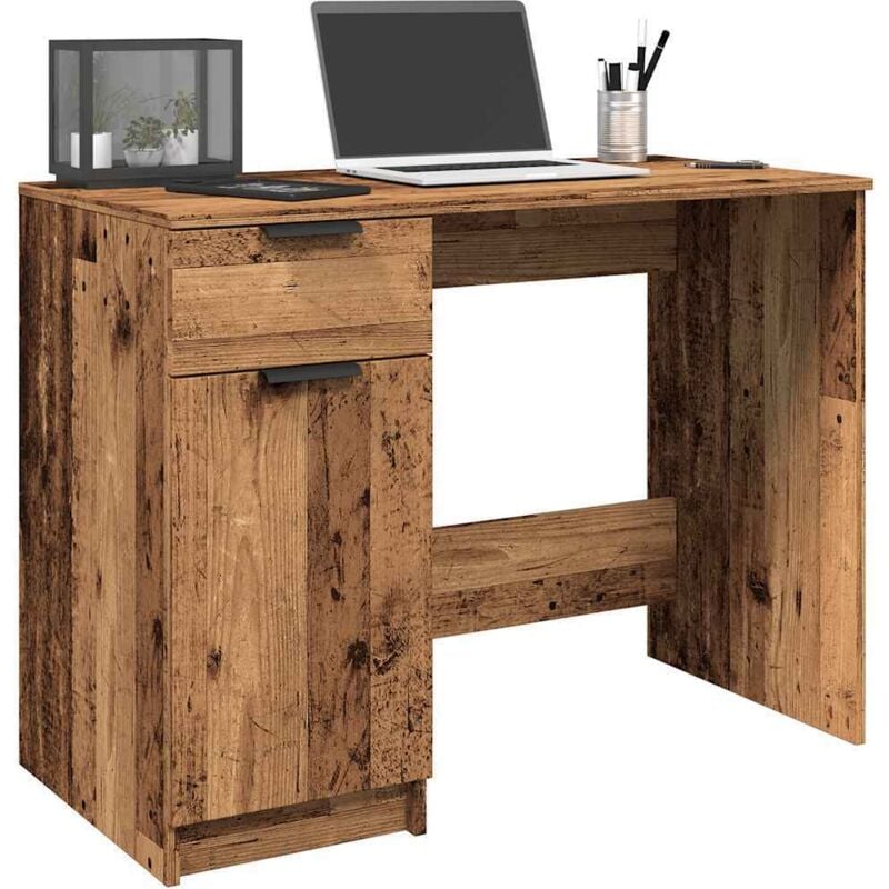 Bureau vieux bois 100x50x75 cm bois d'ingénierie vidaXL