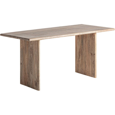 Bureau colonial en bois de manguier marron finition artisanale - Marron bois de manguier artisanal