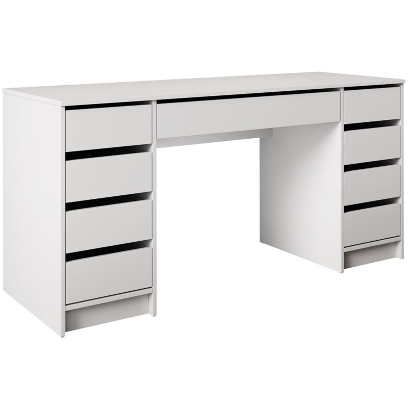 Mobilier1 - Bureau Comfivo 401, Blanc, Avec tiroirs, Le nombre de portes: 0, Nombre de tiroirs: 0, 76x154x55cm