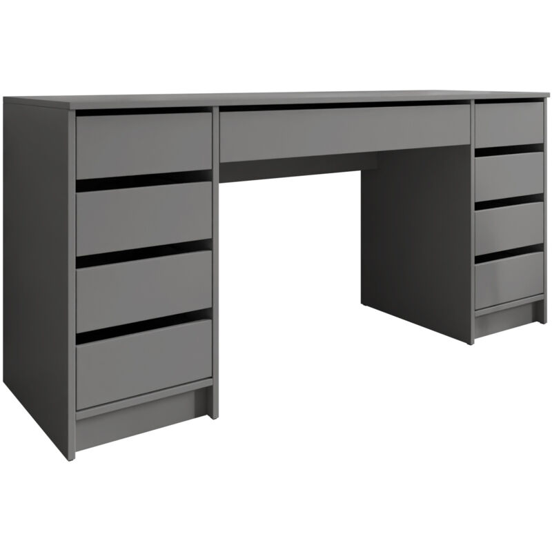Arredamento1 - Bureau Comfivo 401, Anthracite, Avec tiroirs, Le nombre de portes: 0, Nombre de tiroirs: 0, 76x154x55cm