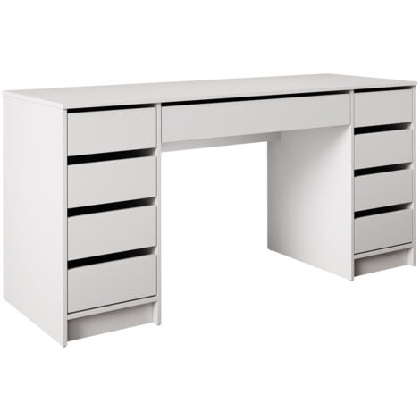 Bureau Comfivo 401, Blanc, Avec tiroirs, Le nombre de portes: 0, Nombre de tiroirs: 0, 76x154x55cm