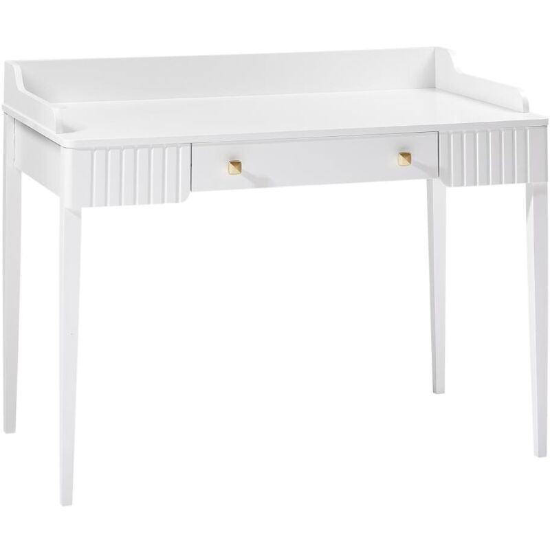Pascal Morabito - Bureau console avec 1 tiroir - mdf - Blanc mat - renevi de