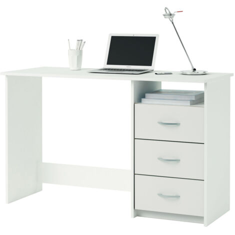 Bureau contemporain coloris blanc Sofiane
