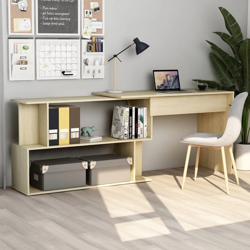 Nova - Angle Desk Table pc Studio Office en bois Diverses couleurs Couleur : chêne