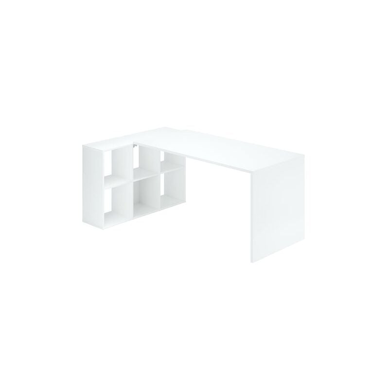 Sans Marque - Bureau d'angle 6 cases plateau blanc l 140 cm - Maxicubes - Maxiburo