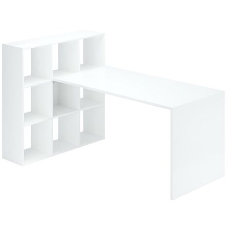 Bureau d'angle 9 cases plateau blanc L 169 cm - Maxicubes - Maxiburo