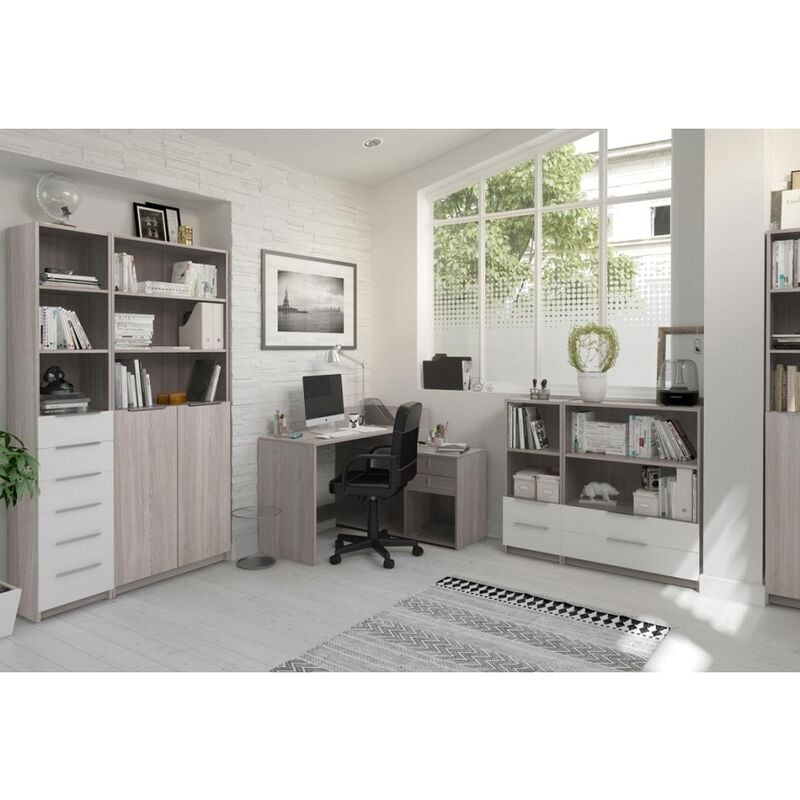 Bureau D'Angle Avec 2 Tiroirs Kleo