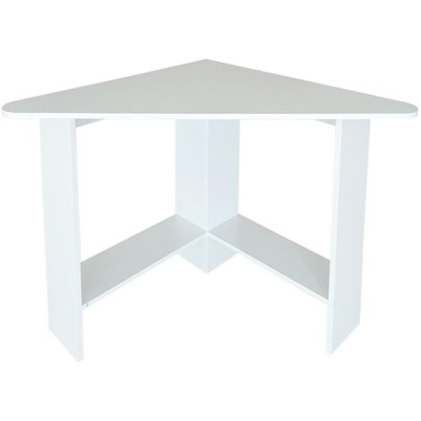 Bureau d'angle - bureau en bois - 102x72x74 cm - blanc