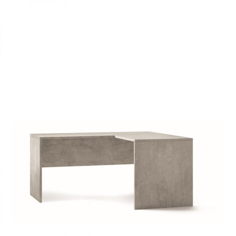 Bureau d'angle droit 160L x 150P x H76 – Finition ciment – ​​Sarmog