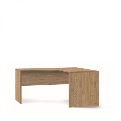 Bureau d'angle droit 160L x 150P x H76 – Finition noyer – Sarmog
