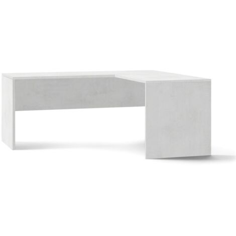 Bureau d'angle droit moderne en Ossido White 180x169x h76 cm