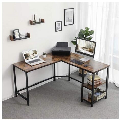 BUREAU D’ANGLE EN FORME DE L VASAGLE