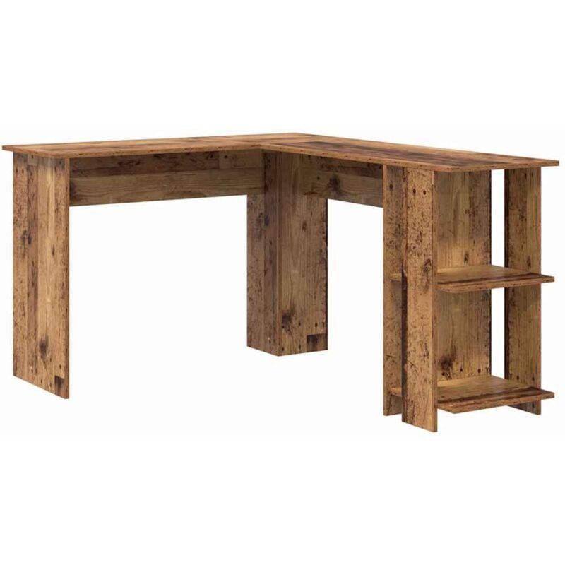 Vidaxl - Bureau d'angle marron Bois ancien mdf Moyen Bureau d'angle marron
