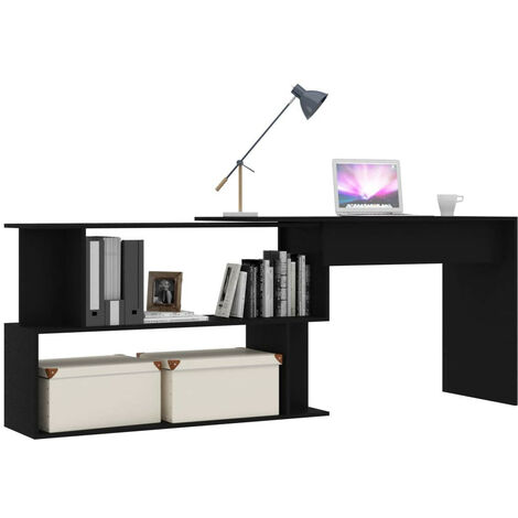 Bureau d'angle Noir 200x50x76