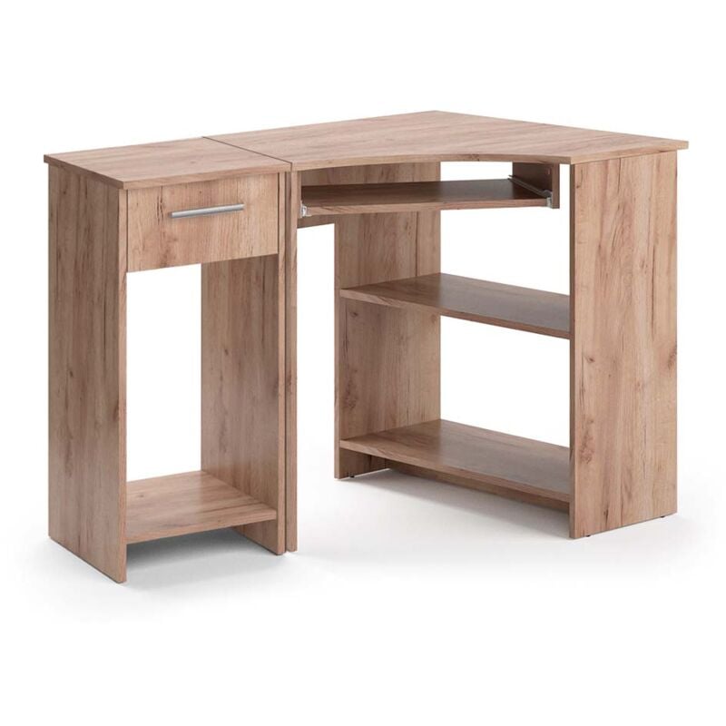 Vicco - Bureau d'angle Odin, Sonoma, 83x76cm Set avec armoire pc