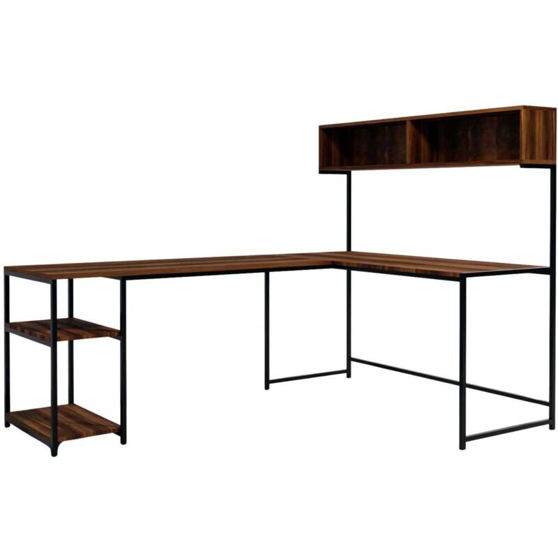 Cotecosy - Bureau d'angle en aggloméré et métal Cansin