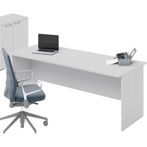 Bureau de bureau Blanc H74x200x80cm