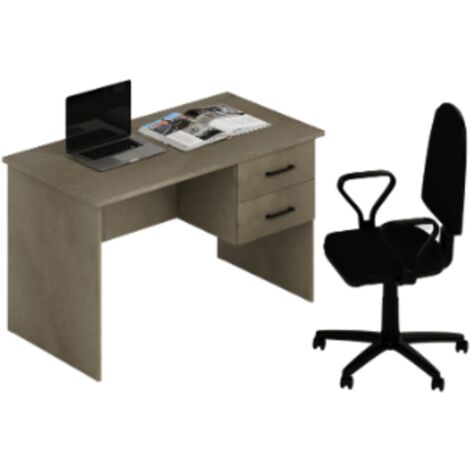 Bureau de chambre avec deux tiroirs couleur Argilla H75x119x64cm