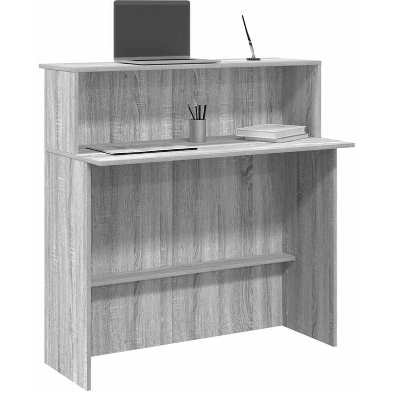 Vidaxl - Bureau de réception sonoma gris 100x50x103,5 cm bois ingénierie