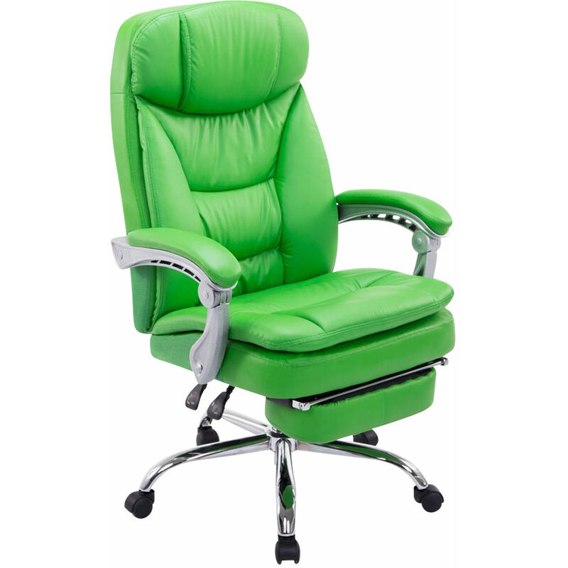 nova - bureau de relaxation élégant en cuir écologique avec des accoudoirs et des reproches de pied dans diverses couleurs couleur : vert
