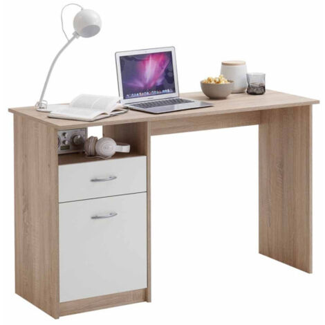 Bureau Design 1 Porte & 1 Tiroir "Sonka" 123cm Naturel