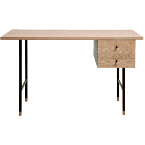 Bureau Design 2 Tiroirs "Jugend" 130cm Chêne