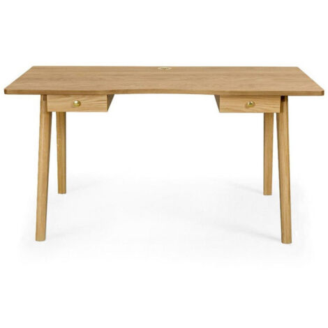 Bureau Design 2 Tiroirs "Nice" 140cm Chêne