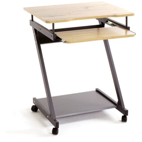 Bureau Design "Alvaro" 76cm Anthracite & Chêne