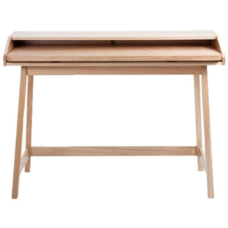 Bureau Design avec Plateau Coulissant "St James" 116cm Chêne