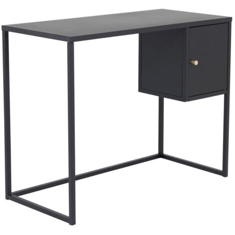 Bureau Design Avec Porte "Bakal" 95cm Noir