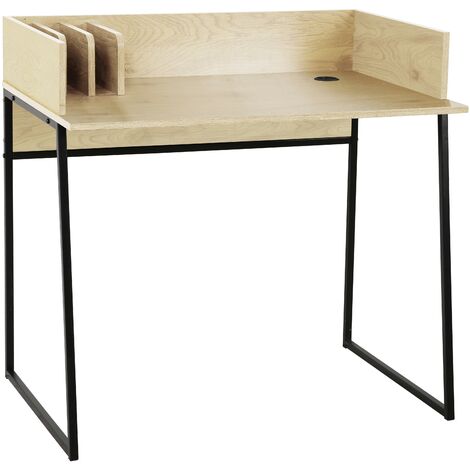 Bureau Working POP UP HOME - blanc bois naturel