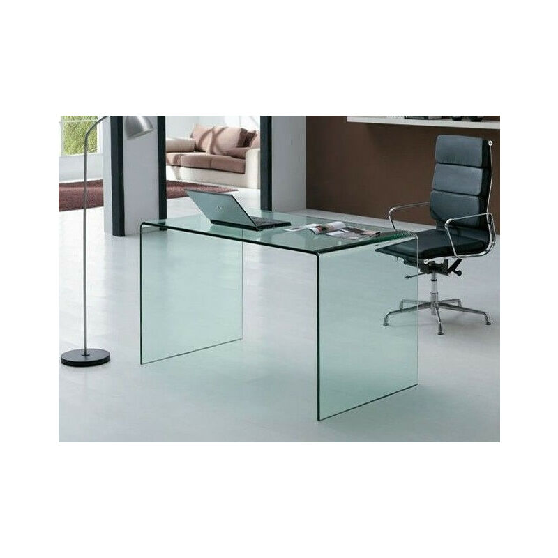 Bureau design verre trempé Saki 100 cm