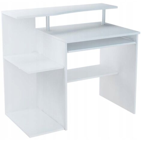 Bureau d'ordinateur B1 BLANC 100 cm armoire